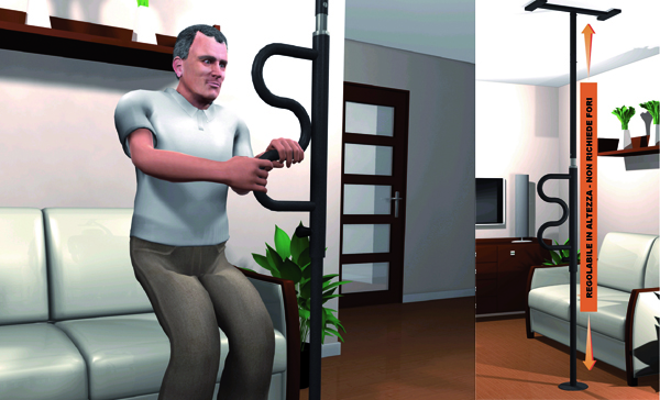 Asta con manigla ergonomica basculante "Pole" - LIFE benessere del riposo - Caltanissetta